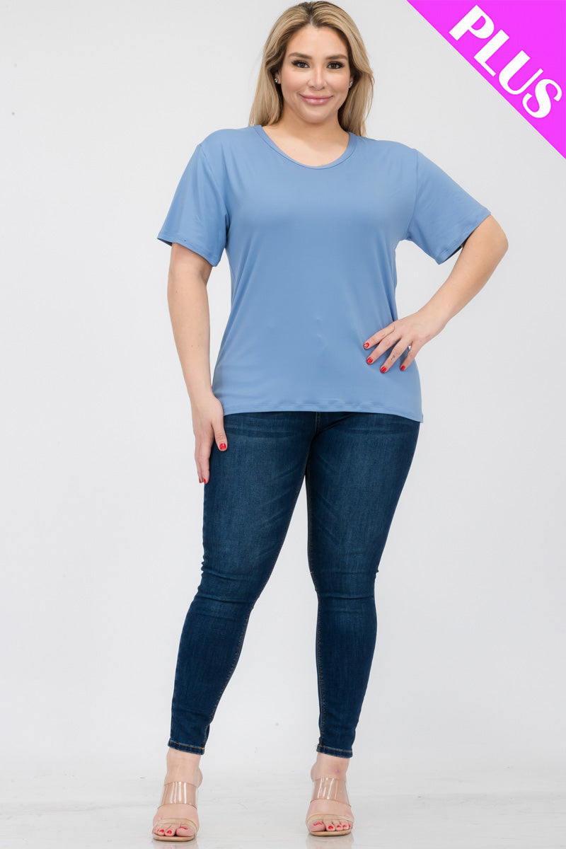 Plus Size Basic Short Sleeve T-shirt (CAPELLA)