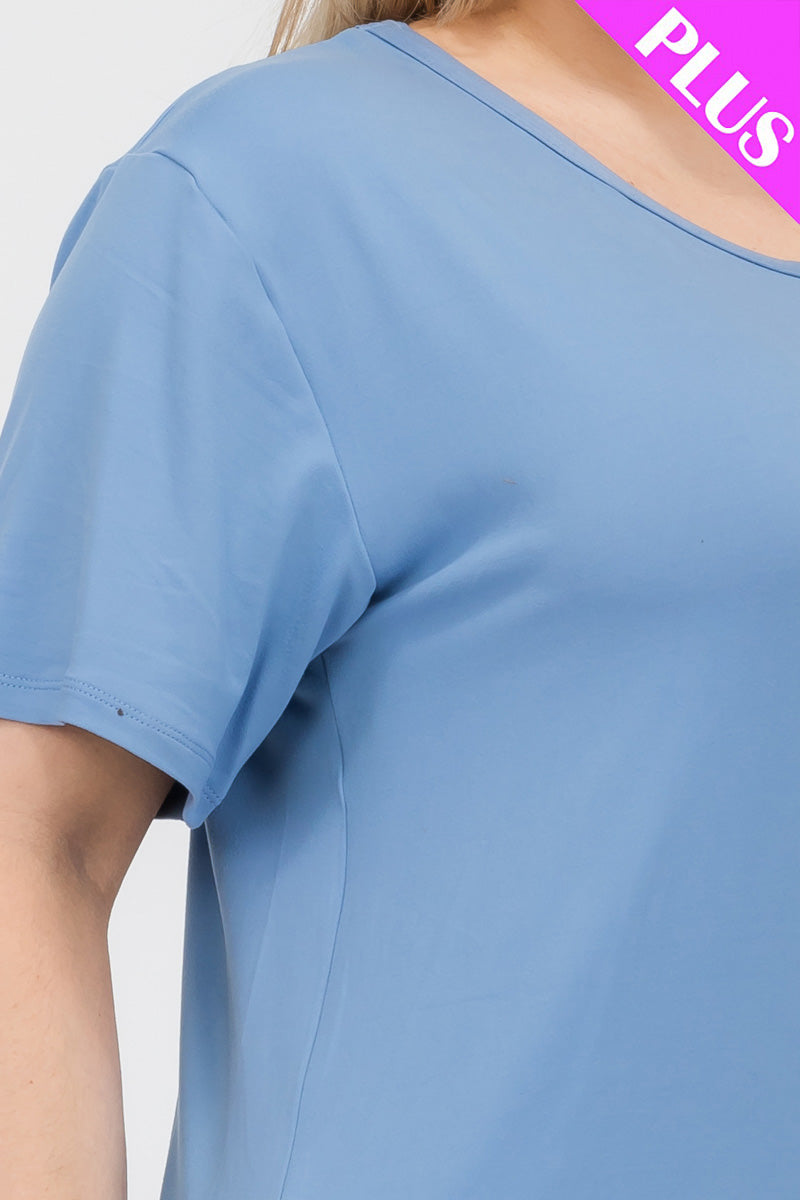 Plus Size Basic Short Sleeve T-shirt (CAPELLA)