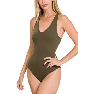 Seamless Tank Racer Back Bodysuit