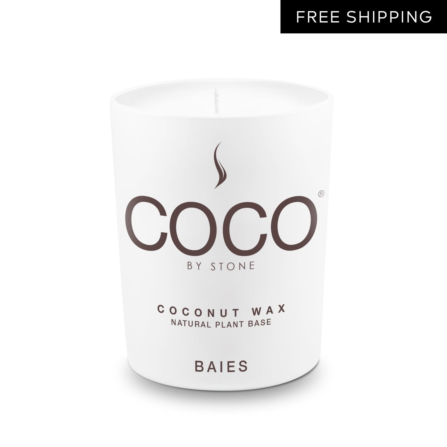 Baies Natural Coconut Apricot Wax Candle