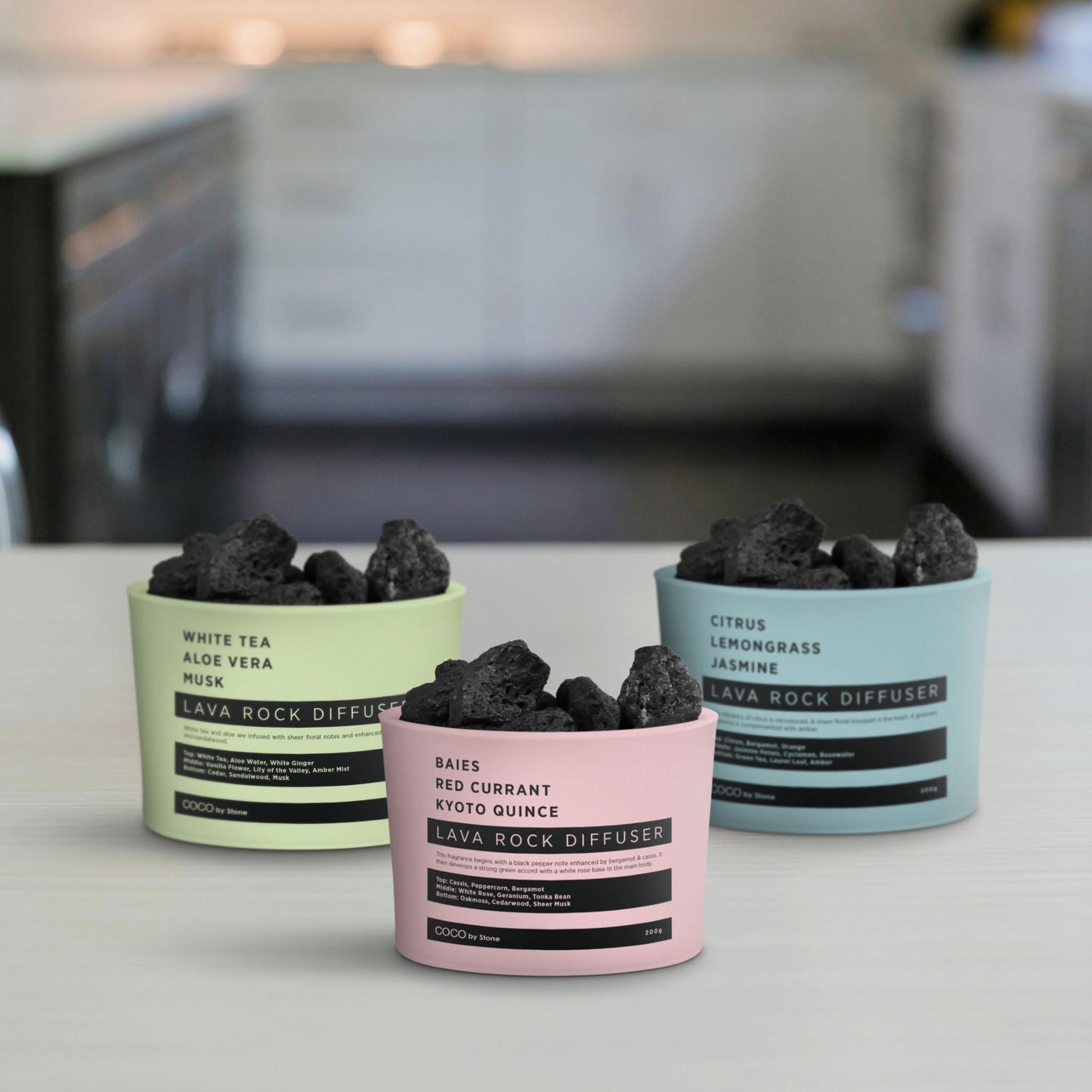 Lava Rock Diffuser (Santal | Tonka Bean | Black Musk)