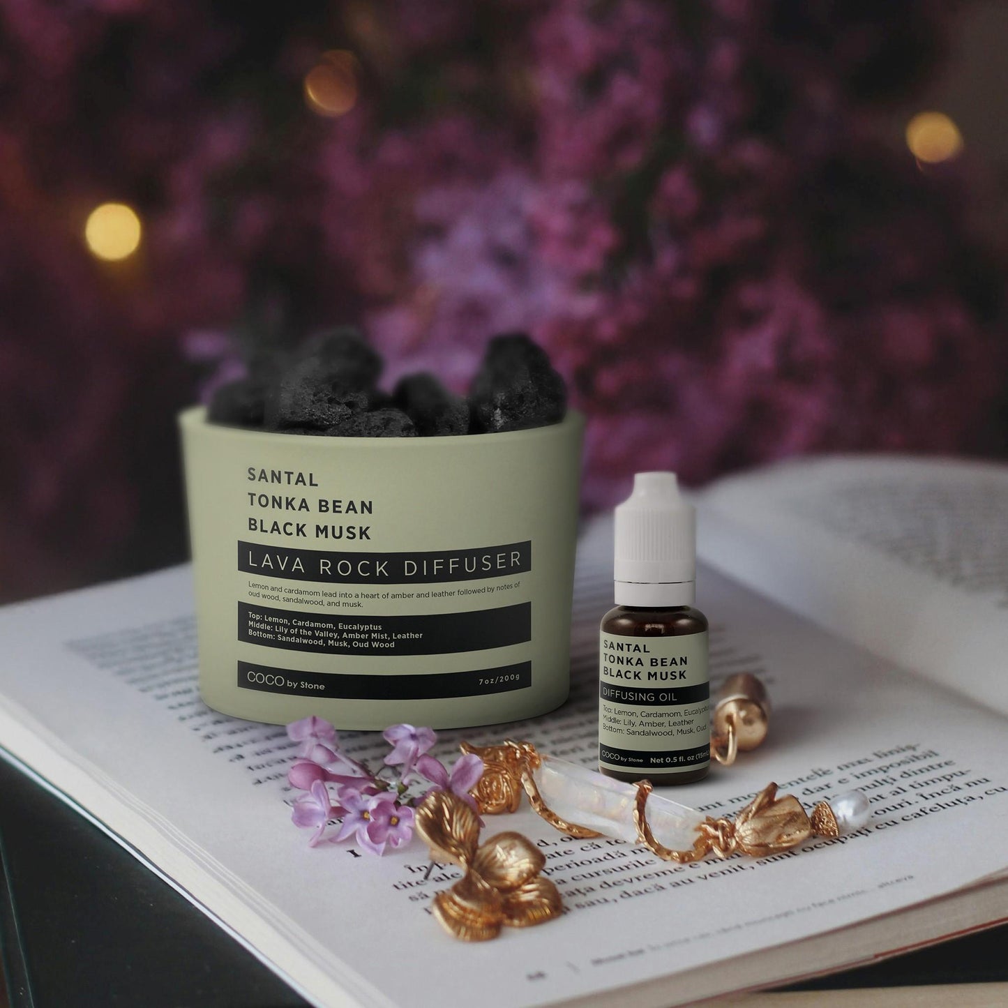 Lava Rock Diffuser (Santal | Tonka Bean | Black Musk)