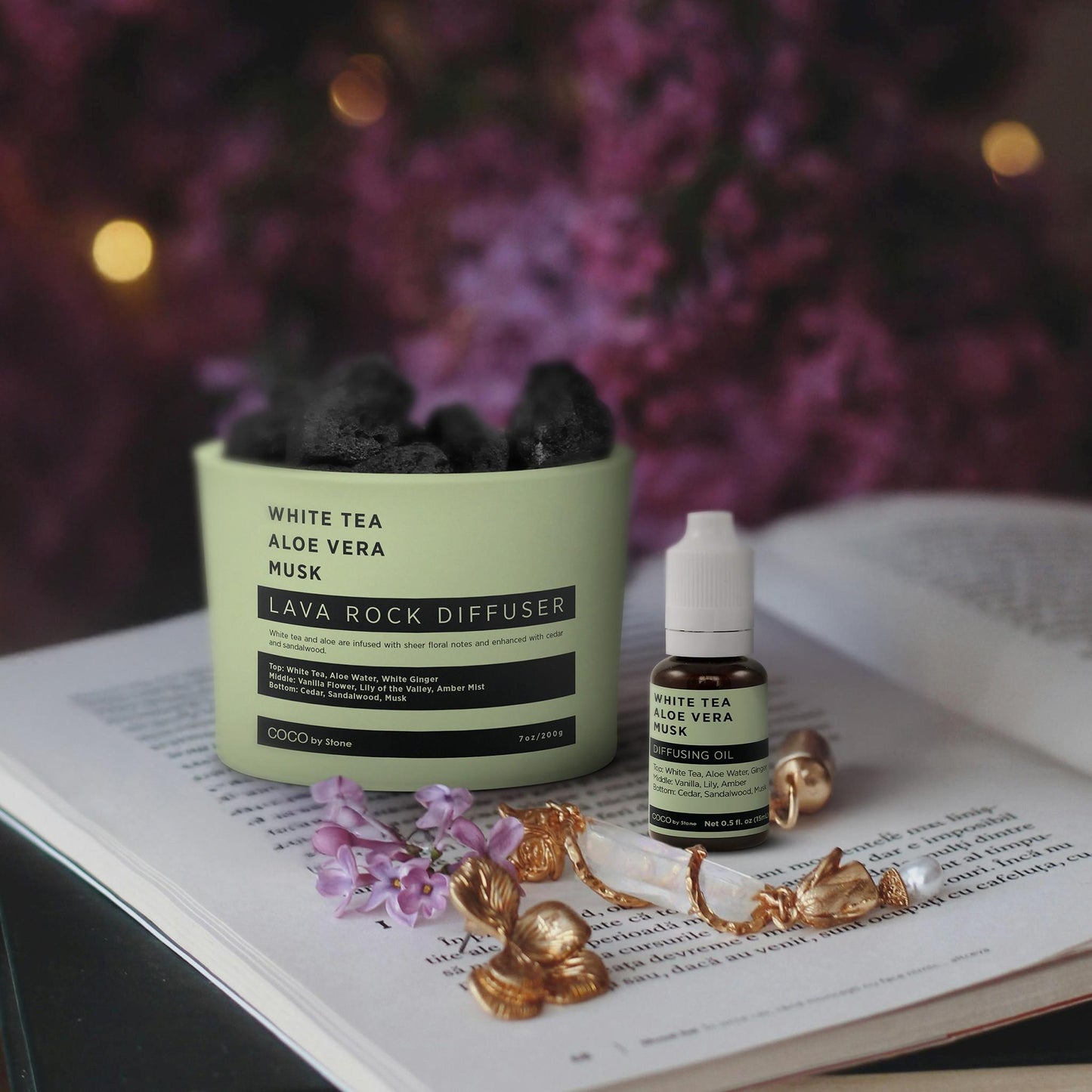 Lava Rock Diffuser (White Tea | Aloe Vera | Musk)