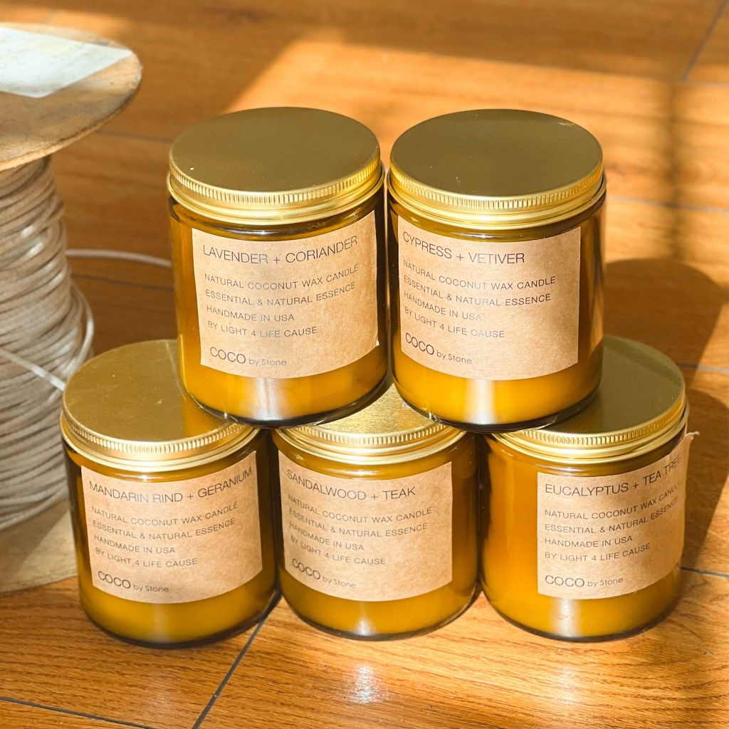 7.2oz Mandarin Rind + Geranium Natural Coconut Apricot Wax Candle