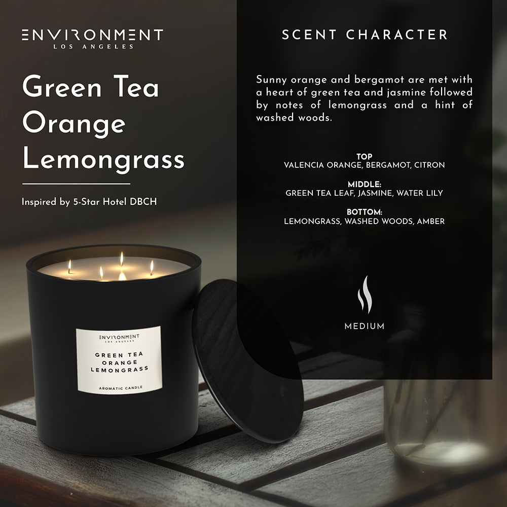 55oz Green Tea | Orange | Lemongrass Candle (Inspired by Delano Beach Club Hotel®)