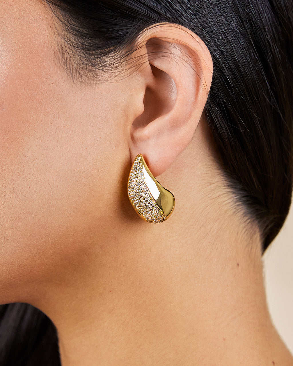 Rhodes CZ Drop Statement Studs