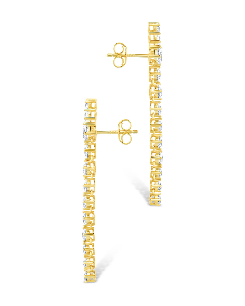 Sterling Silver Ziggy CZ Crawler Stud Earrings