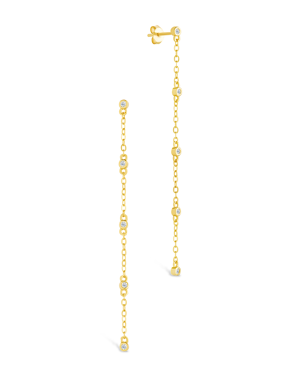 Sterling Silver Evanthe Brilliant Cut CZ Dangle Earrings