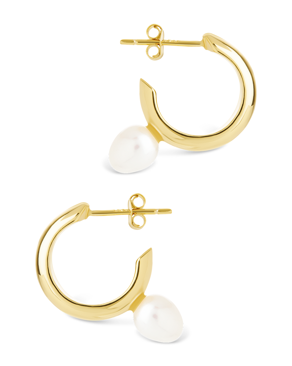 Sterling Silver Micki Pearl Drop Stud Earrings