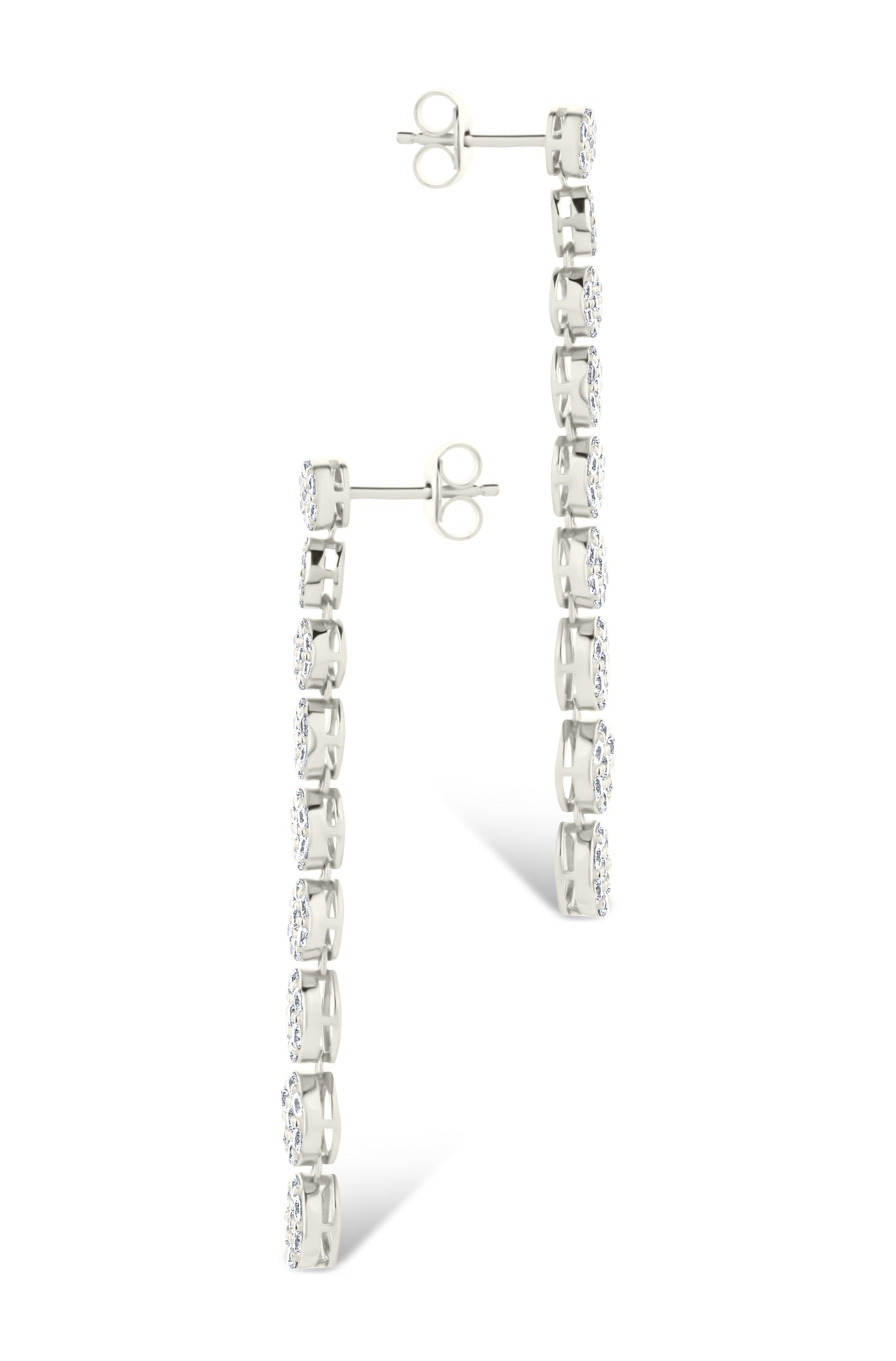 Jessa CZ Circle Drop Stud Earrings