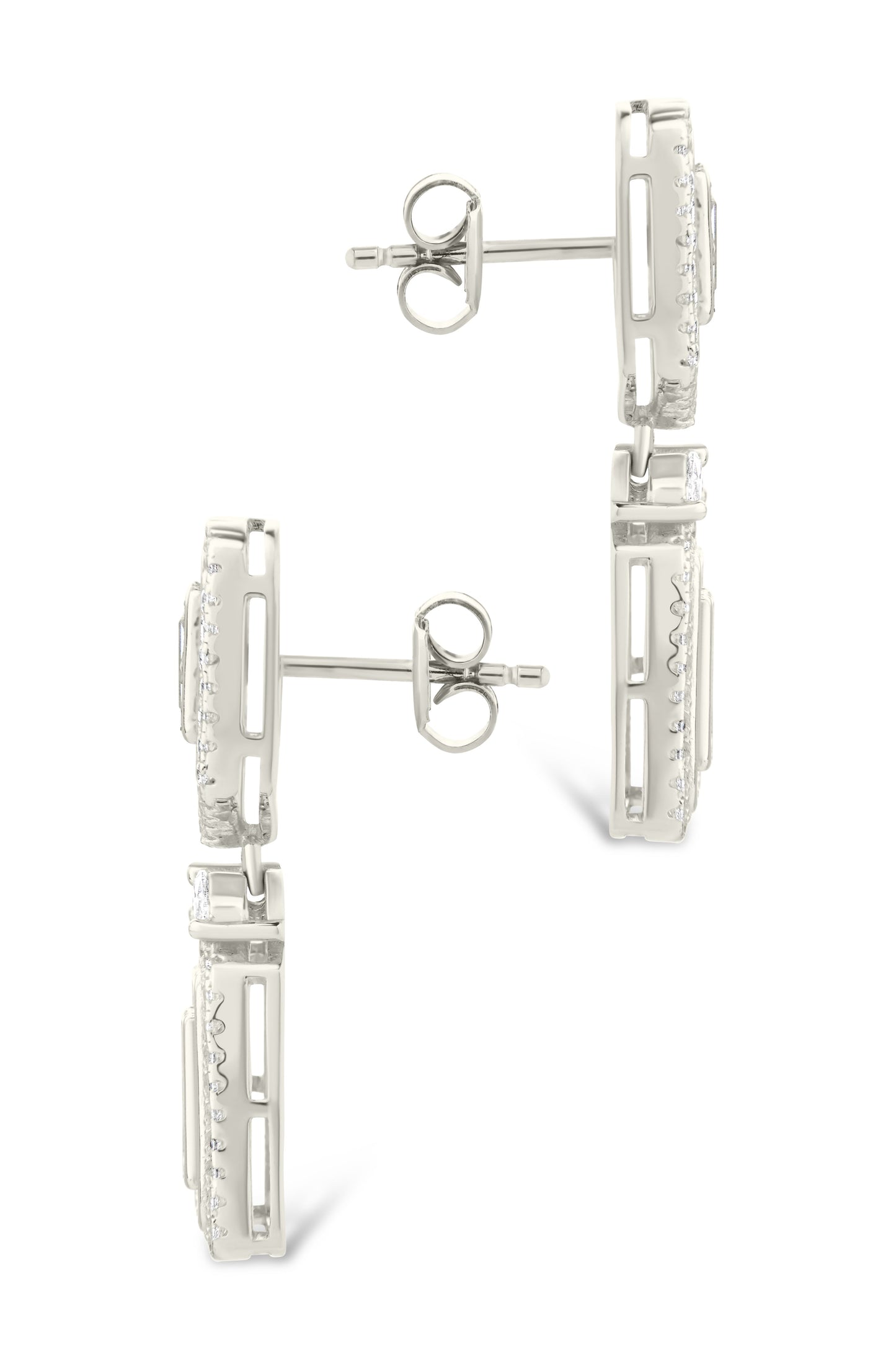 Trina CZ Square Drop Earrings