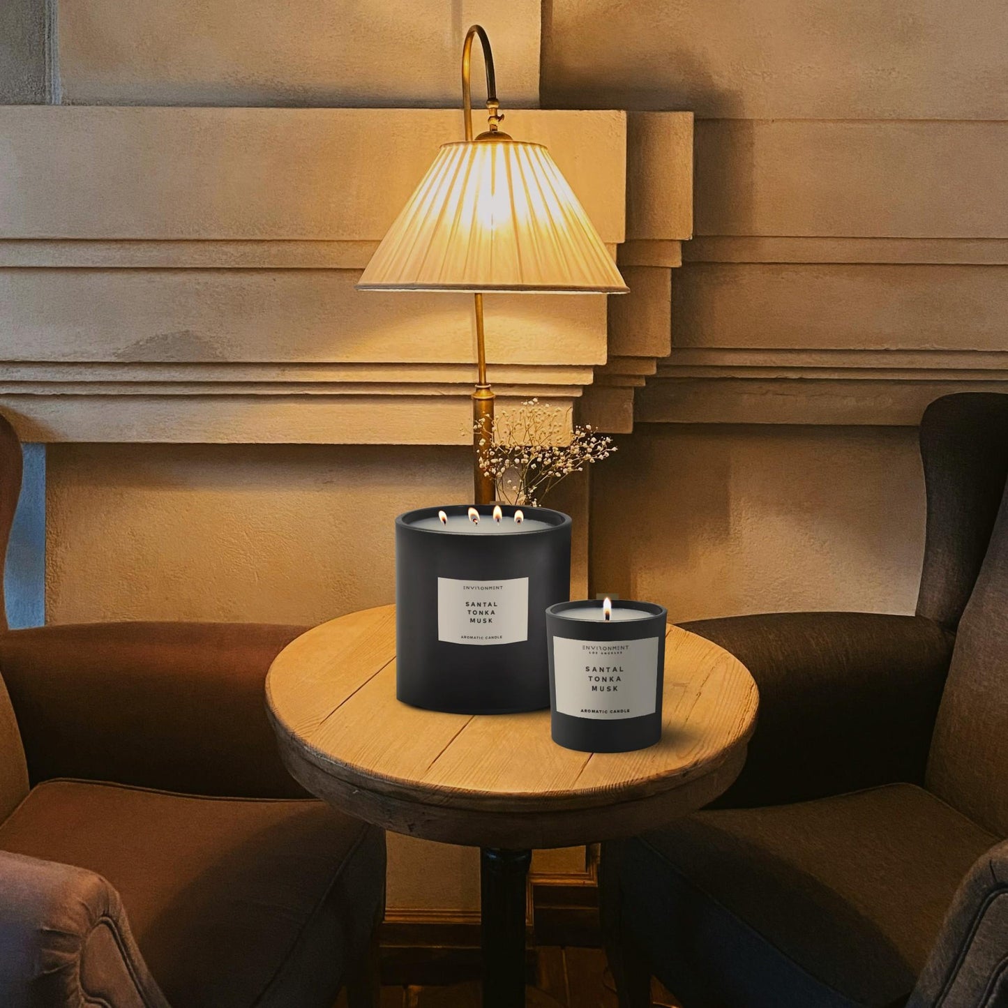 8oz Santal | Tonka | Musk Candle with Lid and Box (Inspired by Le Labo Santal® and 1 Hotel®)