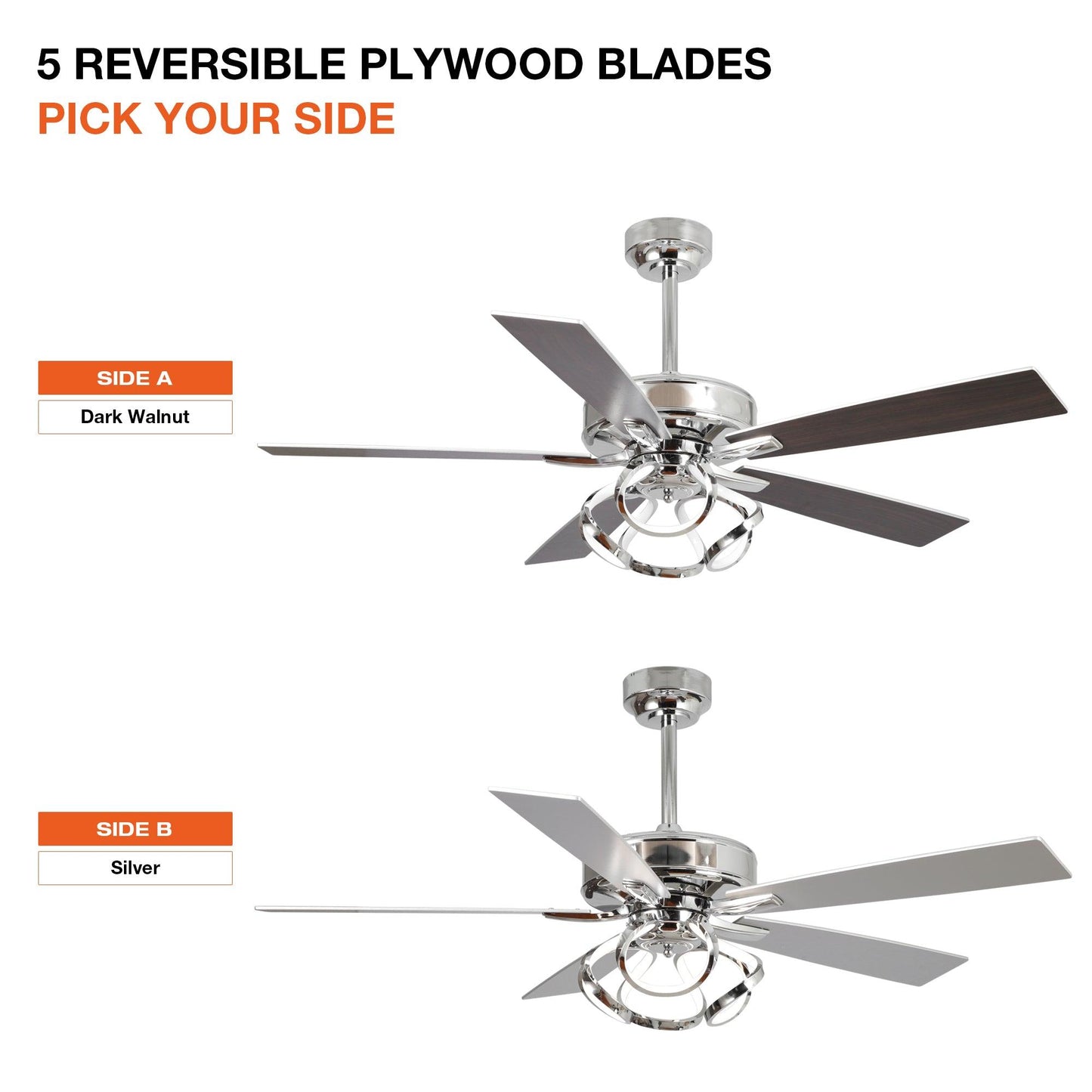 52" Zelda Modern DC Motor Downrod Mount Reversible Ceiling Fan with Lighting and Remote Control