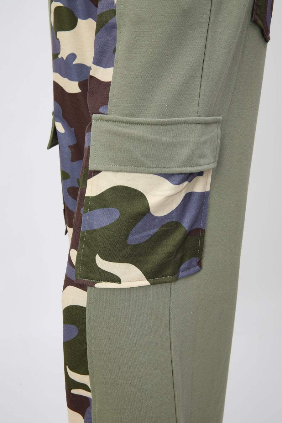 Casual non-stretch drawstring contrast color pants