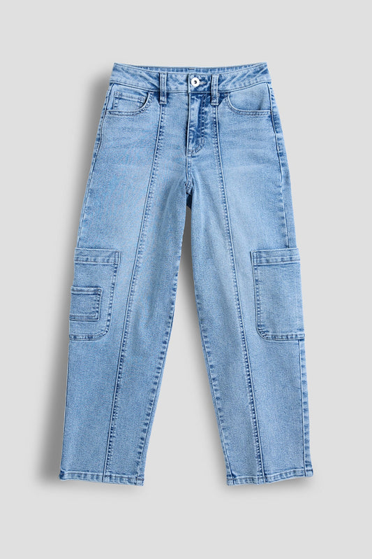 Girls Barrel Cargo Jeans