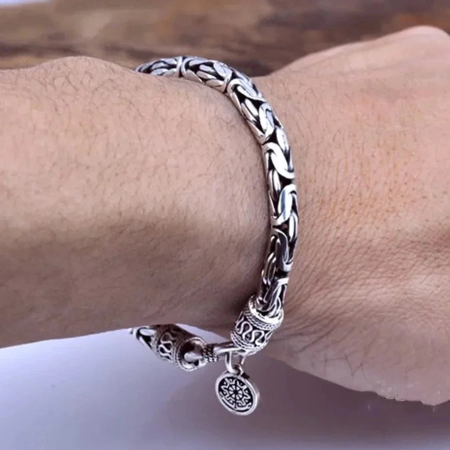 Goth-inspired Antique Silver Bracelet