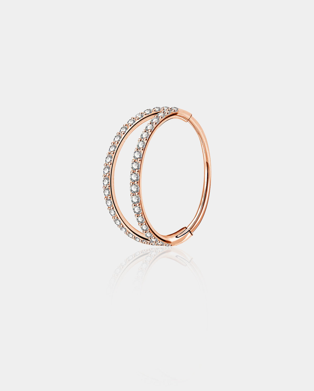 16G CZ Double Hoop Cartilage Ring