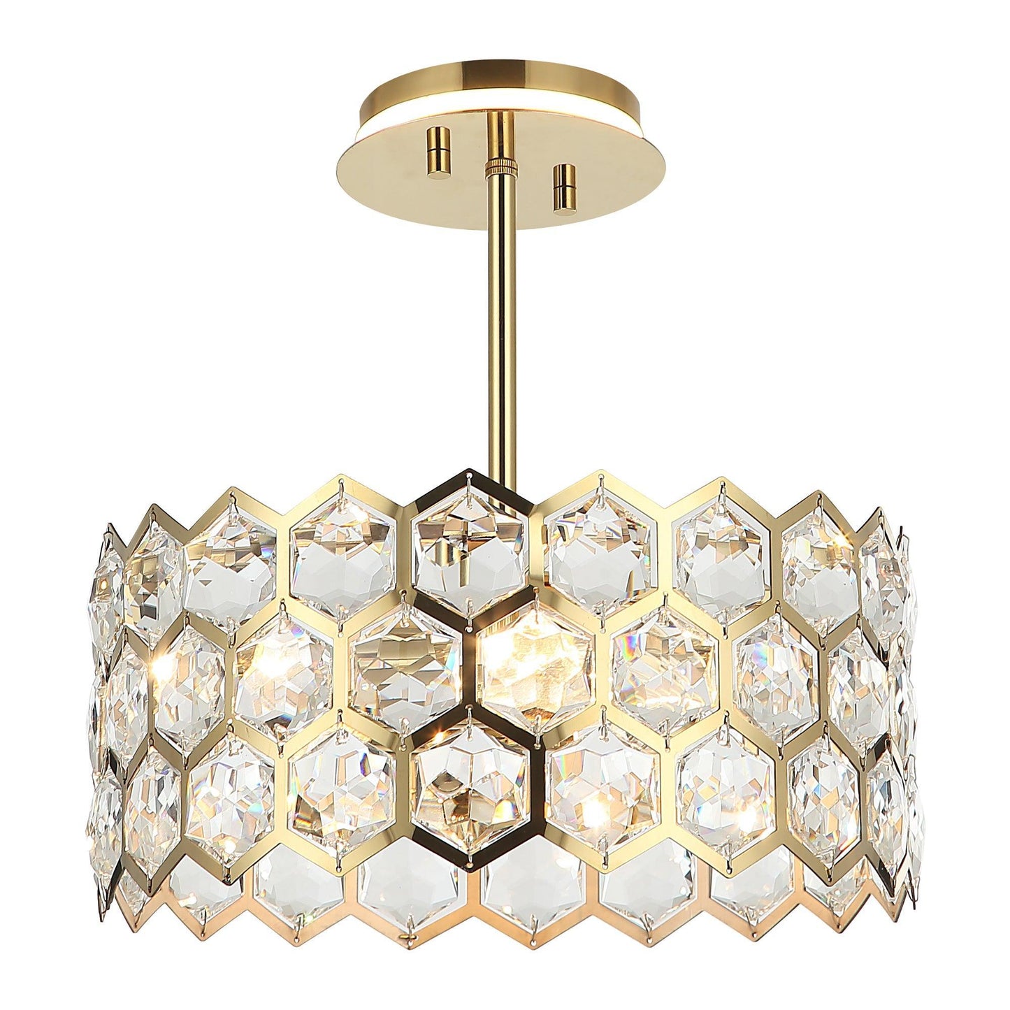 13 Inch Modern Golden 3-Light Island Pendant Lighting for Living Room