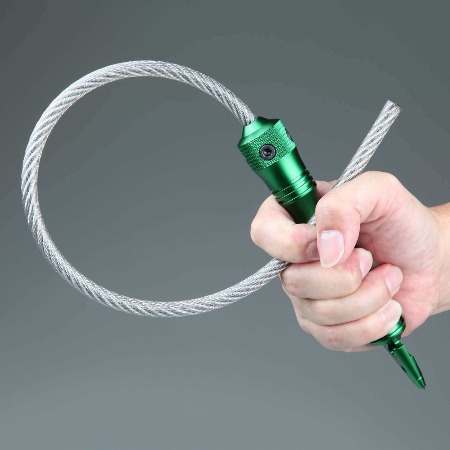 Stinger Whip Car Emergency Tool with Seat Belt Cutter and Window Breaker (Elite Edition, Green)