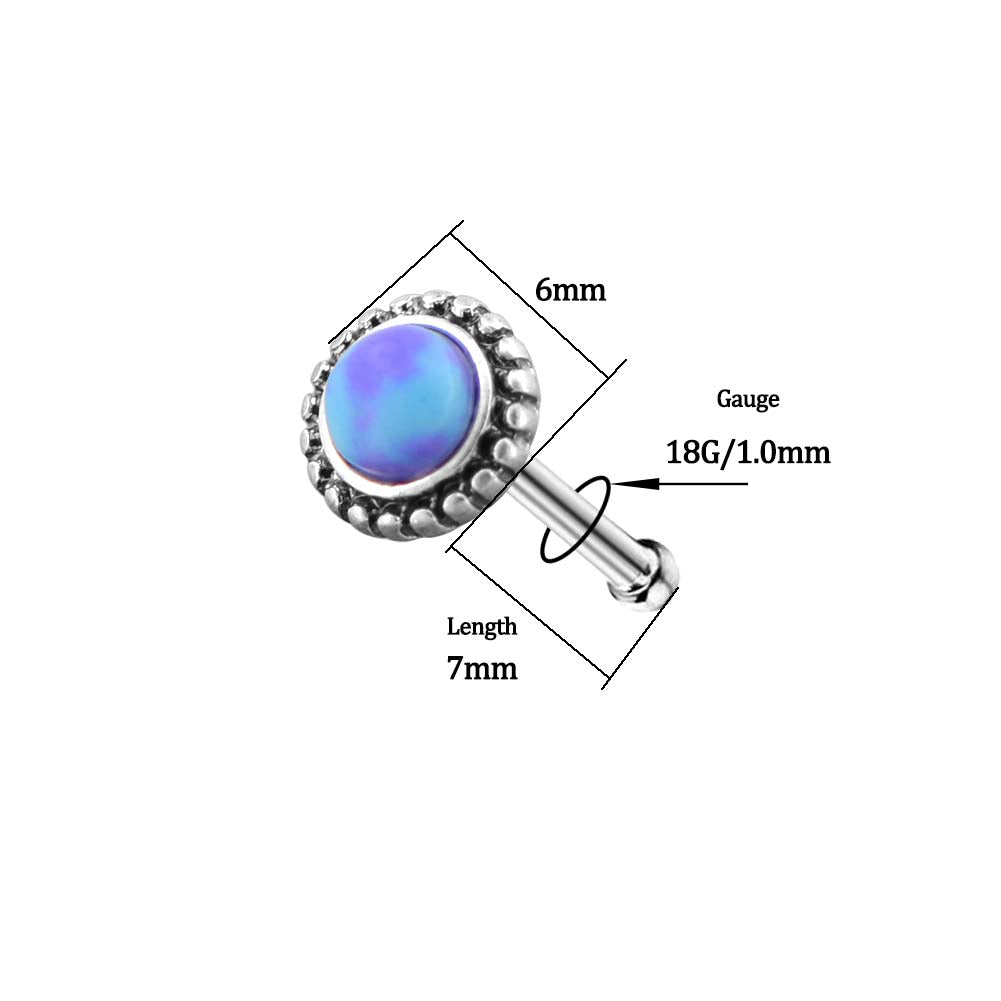 3PCS Moon Star Nostril Stud Pin Set