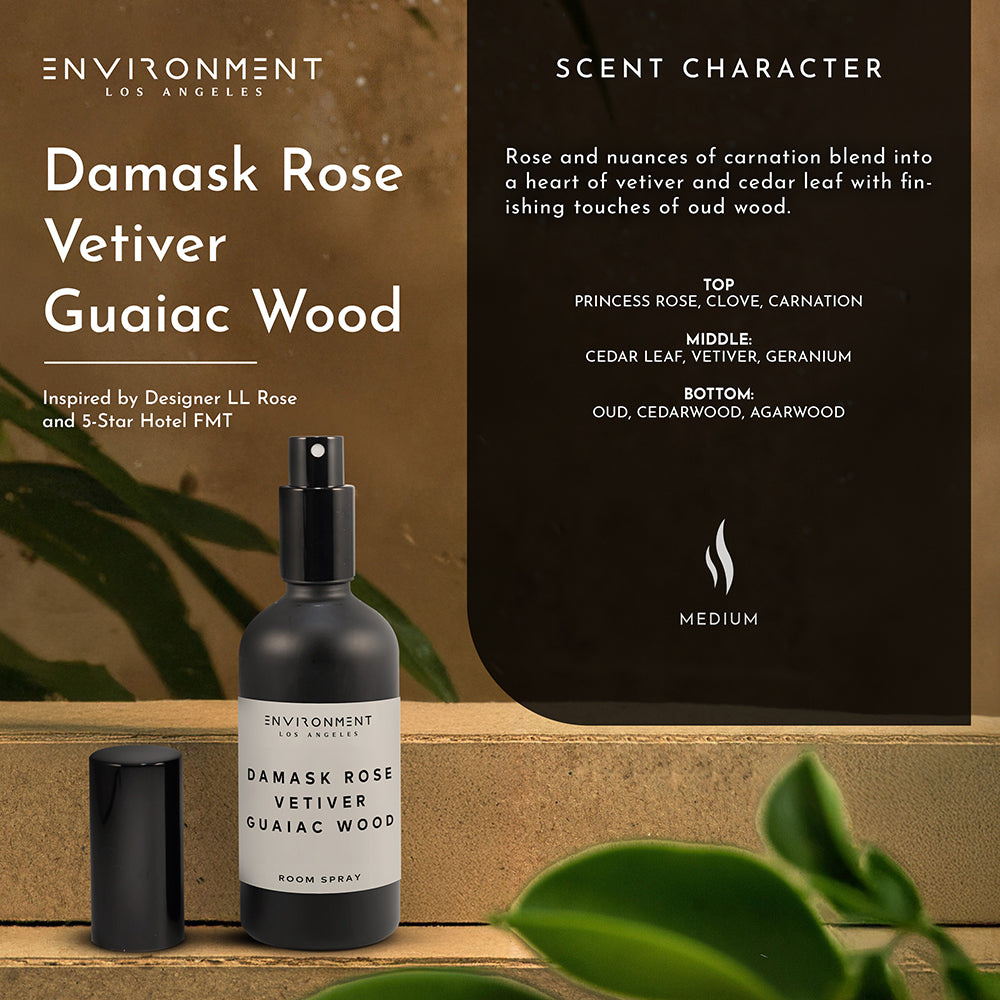 Damask Rose | Vetiver | Guaiac Wood Room Spray (Inspired by Le Labo Rose 31® and Fairmont Hotel®)