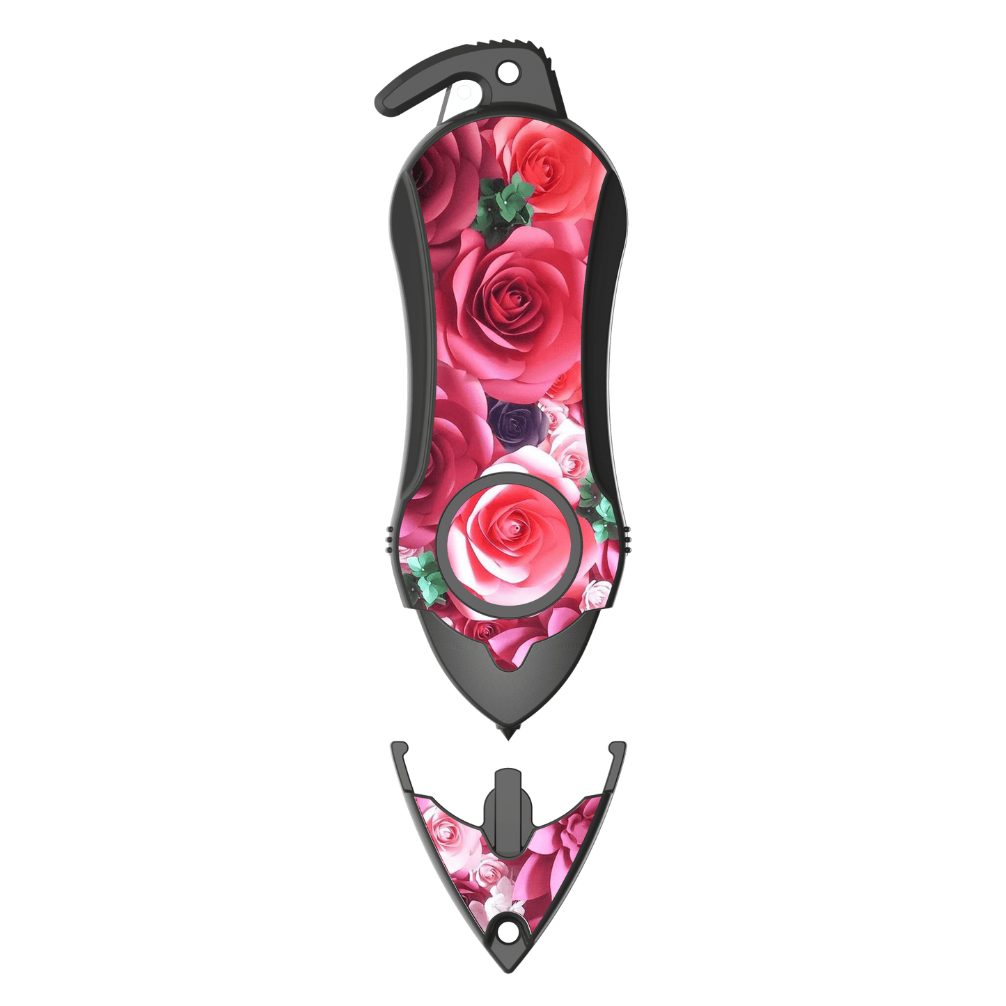 Stinger Personal Safety Alarm Keychain Emergency Tool: Siren Alarm, Seat Belt Cutter, Glass Breaker (Pink Rose)