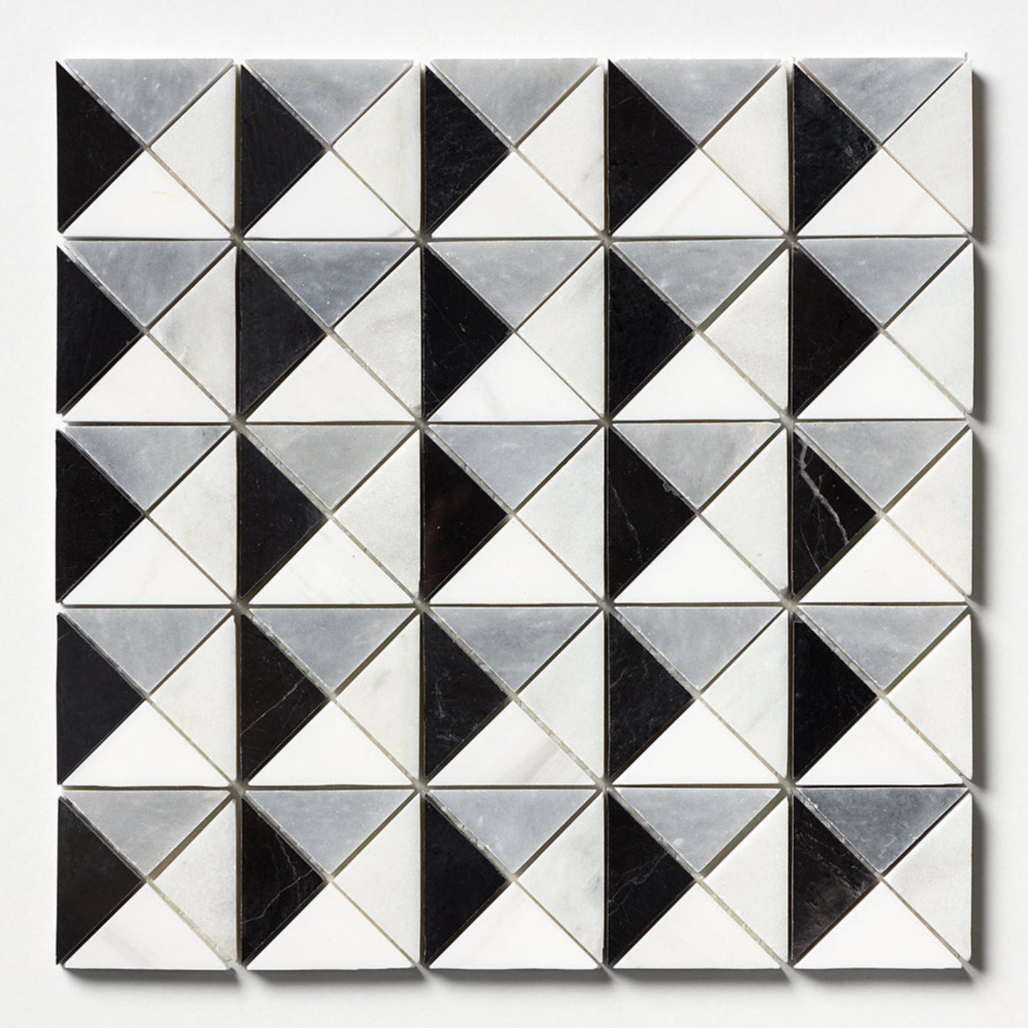 Black Calacatta Allure Snow White 12 1/2"x12 1/2" Multi Finish Devon Marble Mosaic