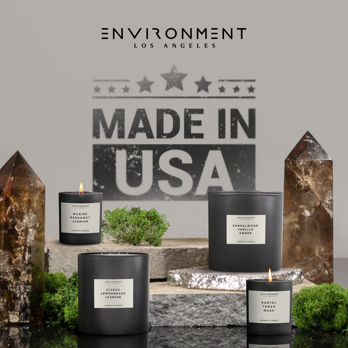 8oz Blonde Woods | Rose | Black Fig Candle with Lid and Box (Inspired by The EDITION Hotel®)