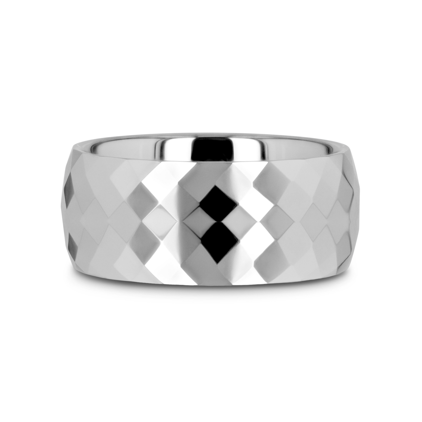 MILLENNIUM Tungsten Wedding Band with 288 Diamond Facets - 2mm - 10mm