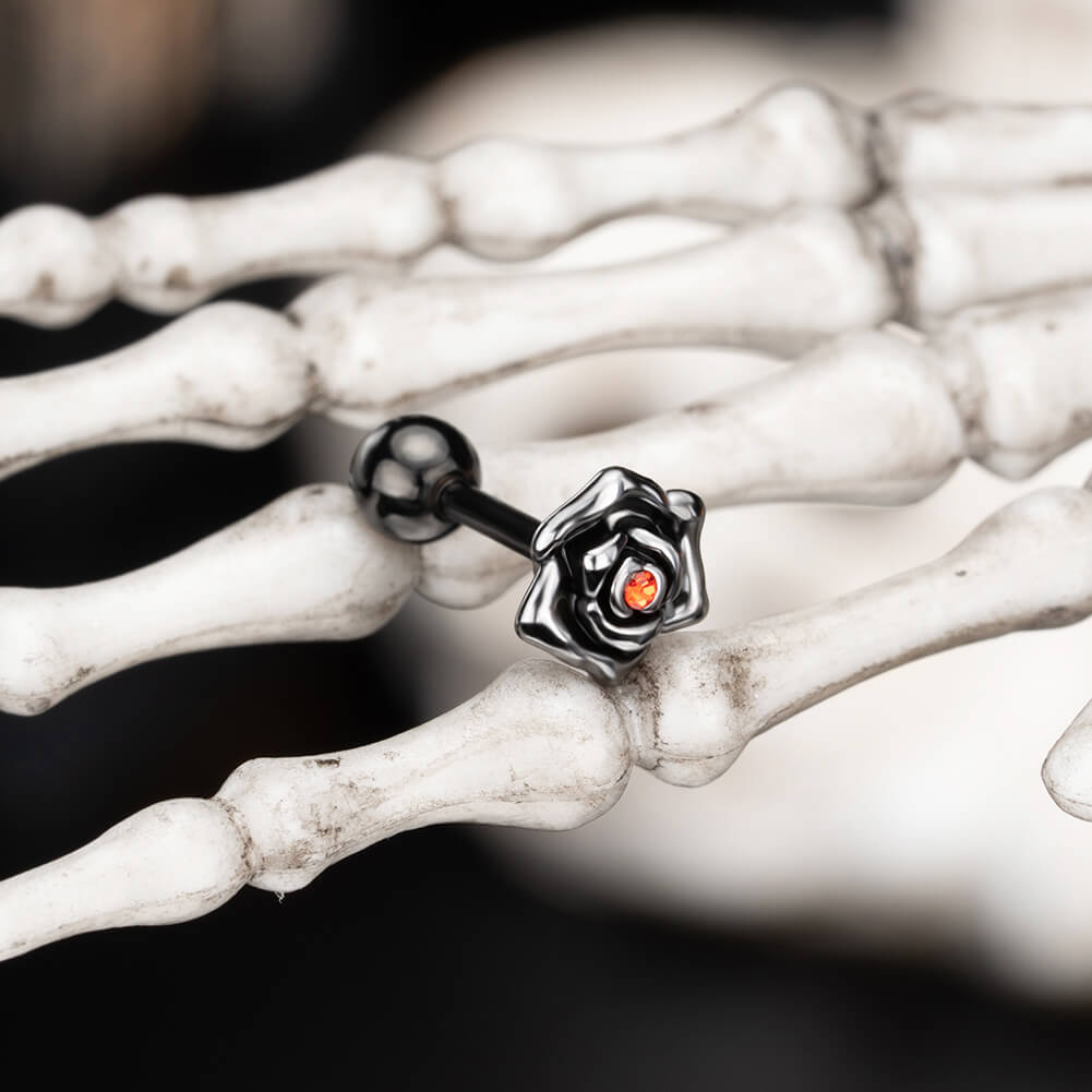 3PCS RoseWebSpider Cartilage Studs Set