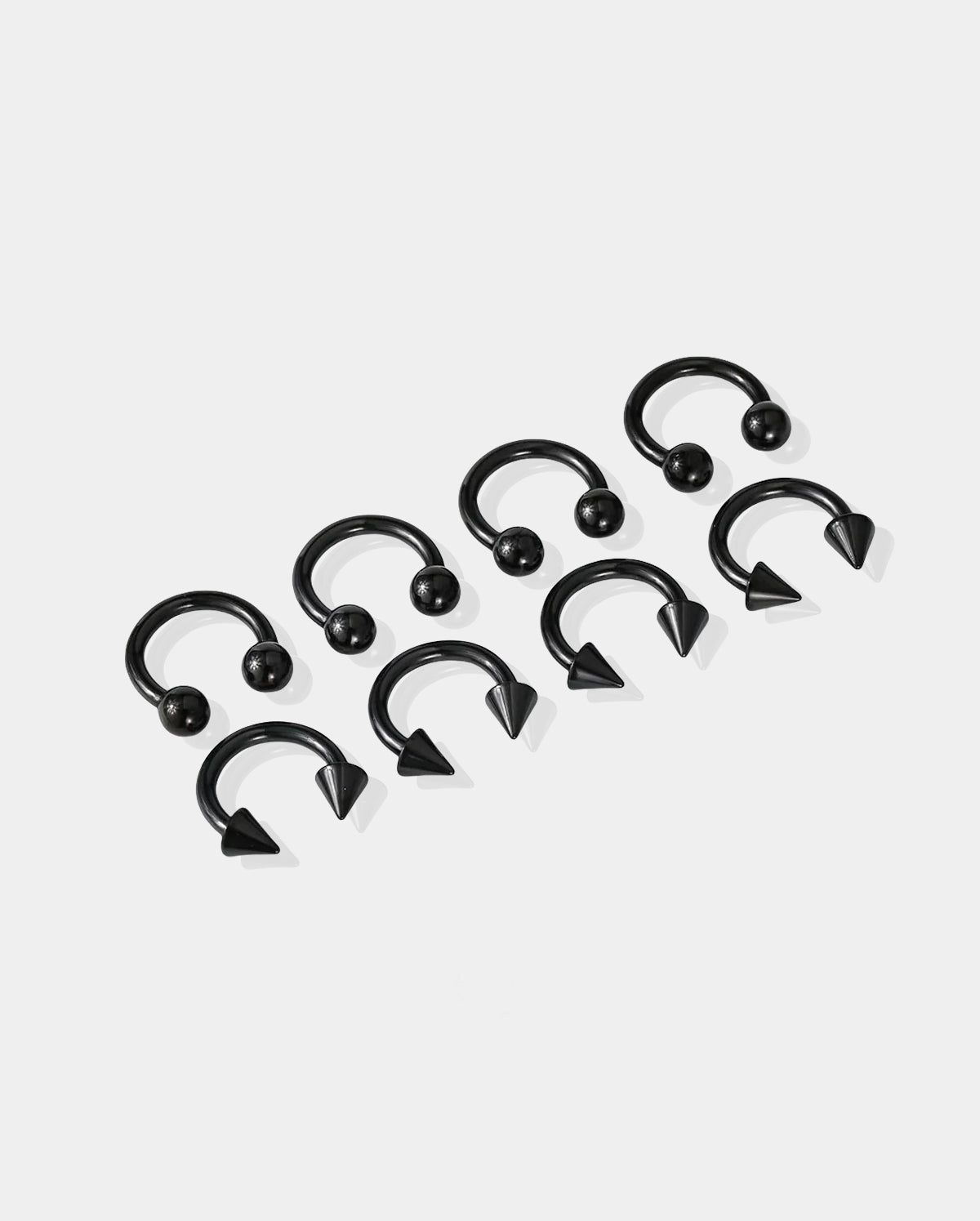 8Pcs Basic Horseshoe Septum Ring Set