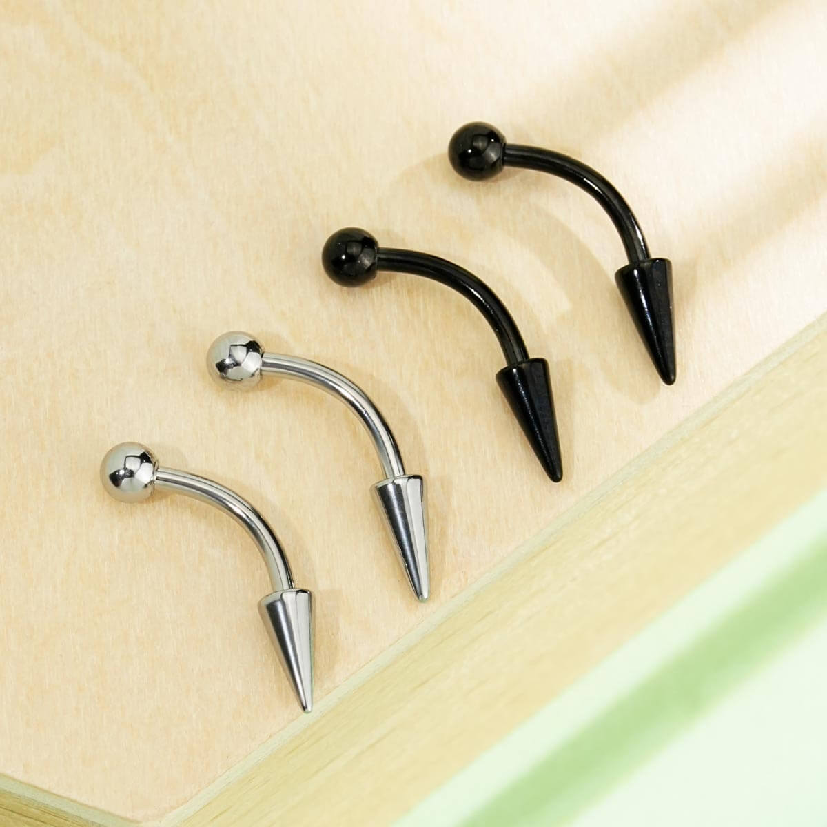 4PCS Spike Eyebrow Ring
