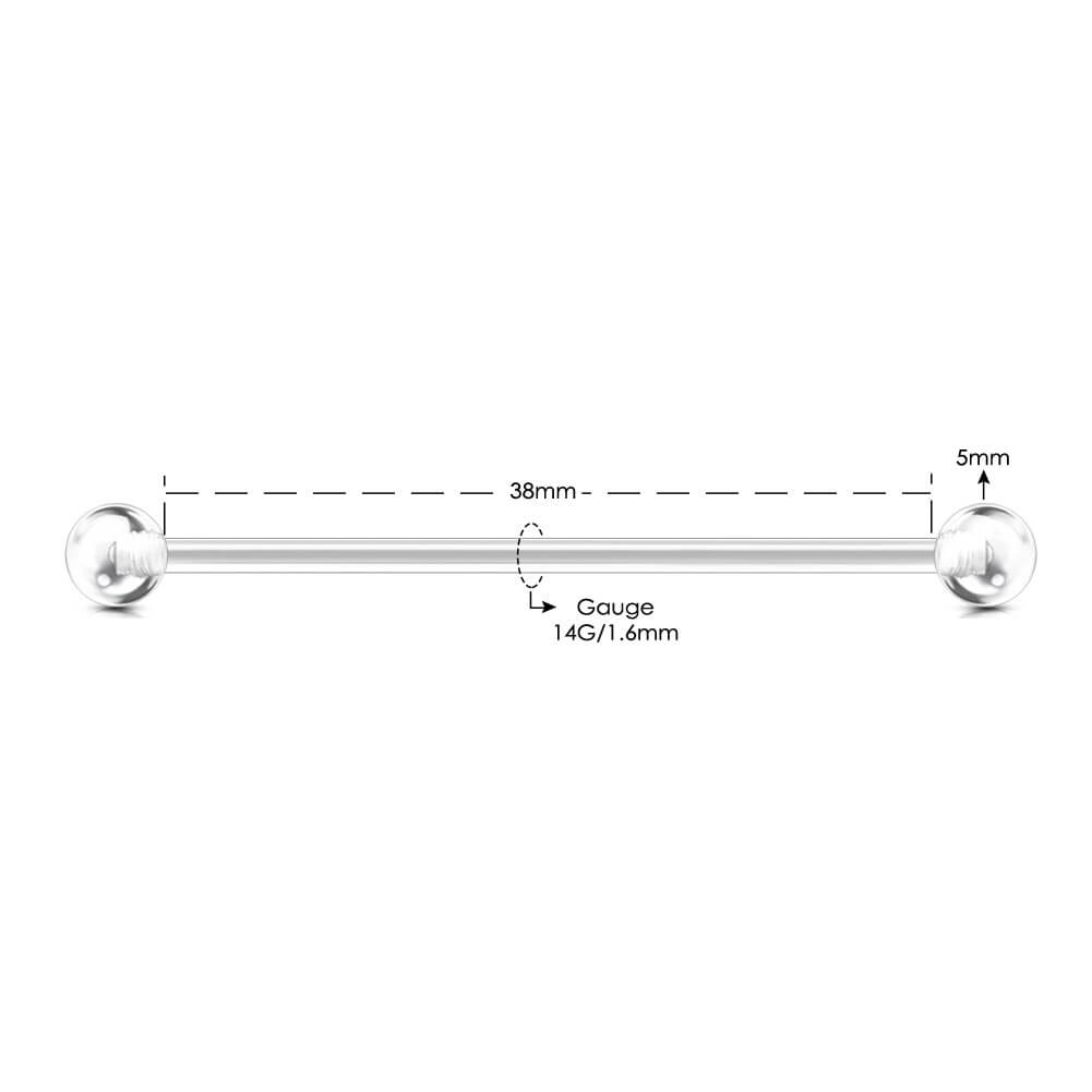 6PCS Acrylic Industrial Barbell Set