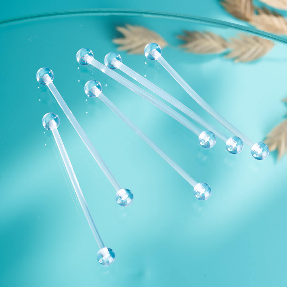 6PCS Acrylic Industrial Barbell Set