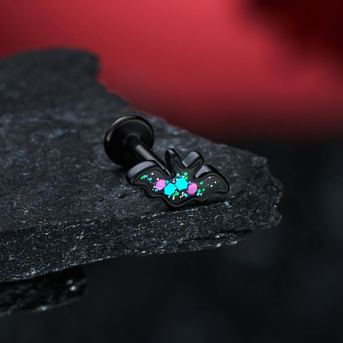 3PCS Spider Bat Internally Threaded Cartilage Studs