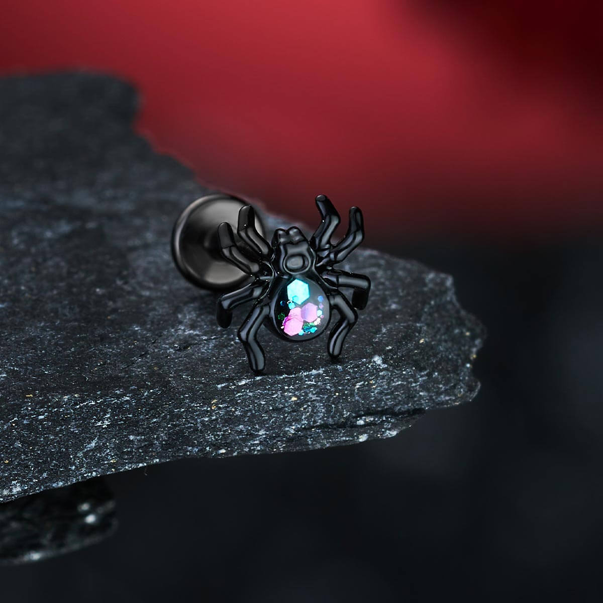 3PCS Spider Bat Internally Threaded Cartilage Studs