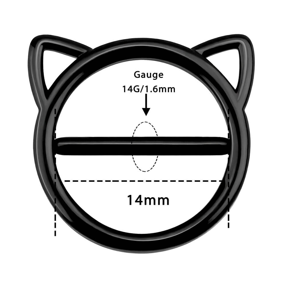 2Pcs Black Kitty Clicker Nipple Shield Set