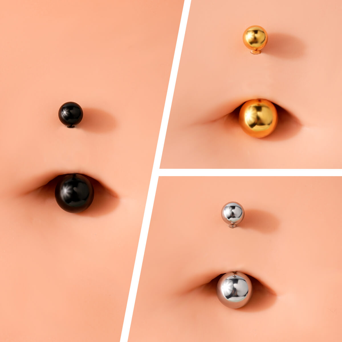 8PCS Classic Ball Belly Rings