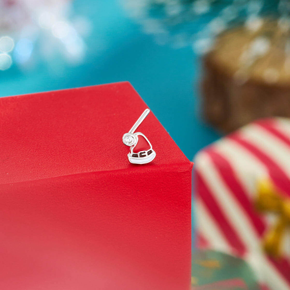 3PCS Christmas Santa/Hat/Tree Nose Studs Pack