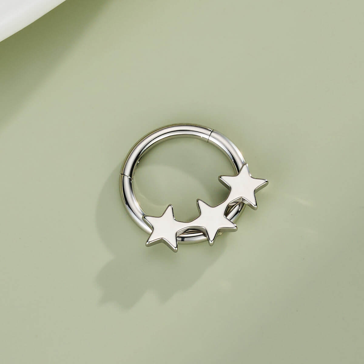 Alligned Triple Star Daith Septum Ring