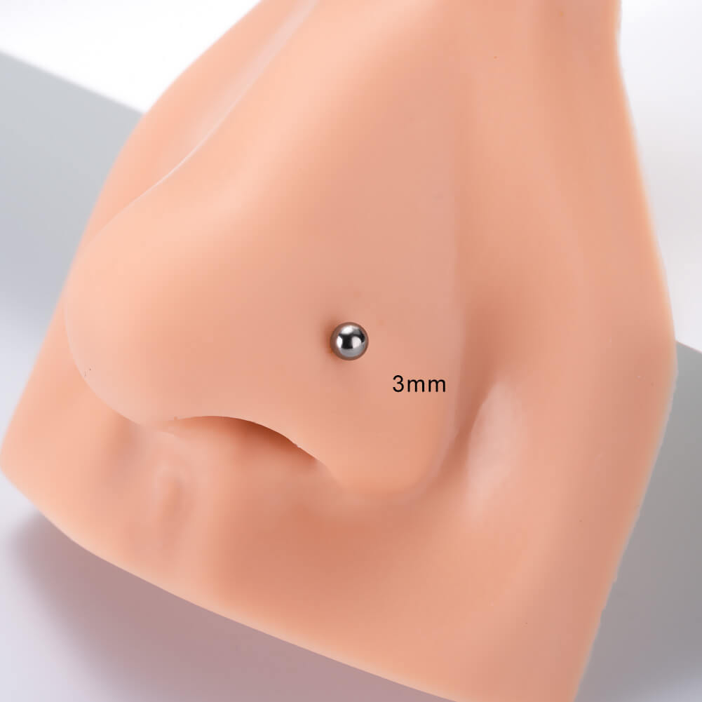 2PCS Titanium Ball Nose Stud Pack