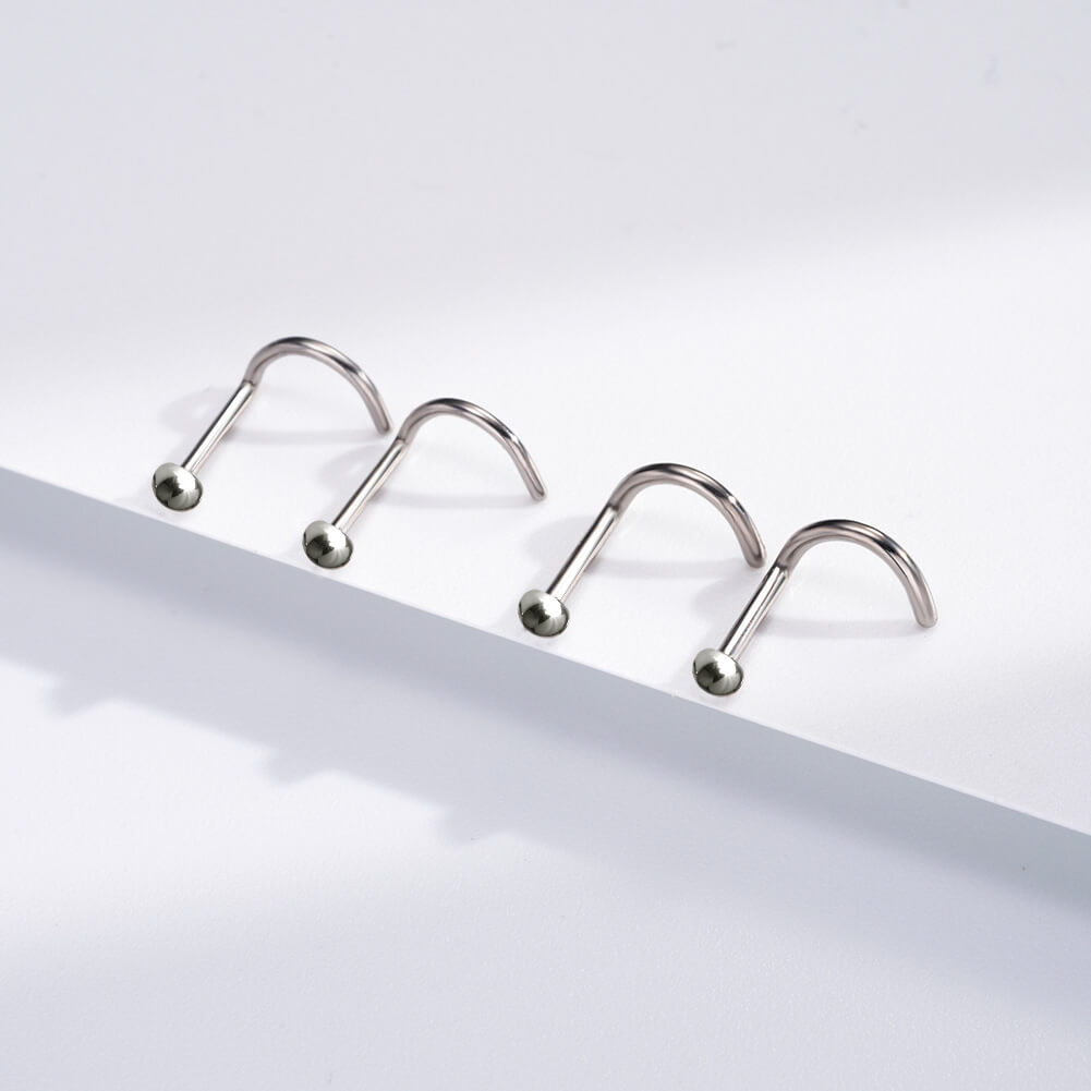 2PCS Titanium HalfBall Nose Screw Studs