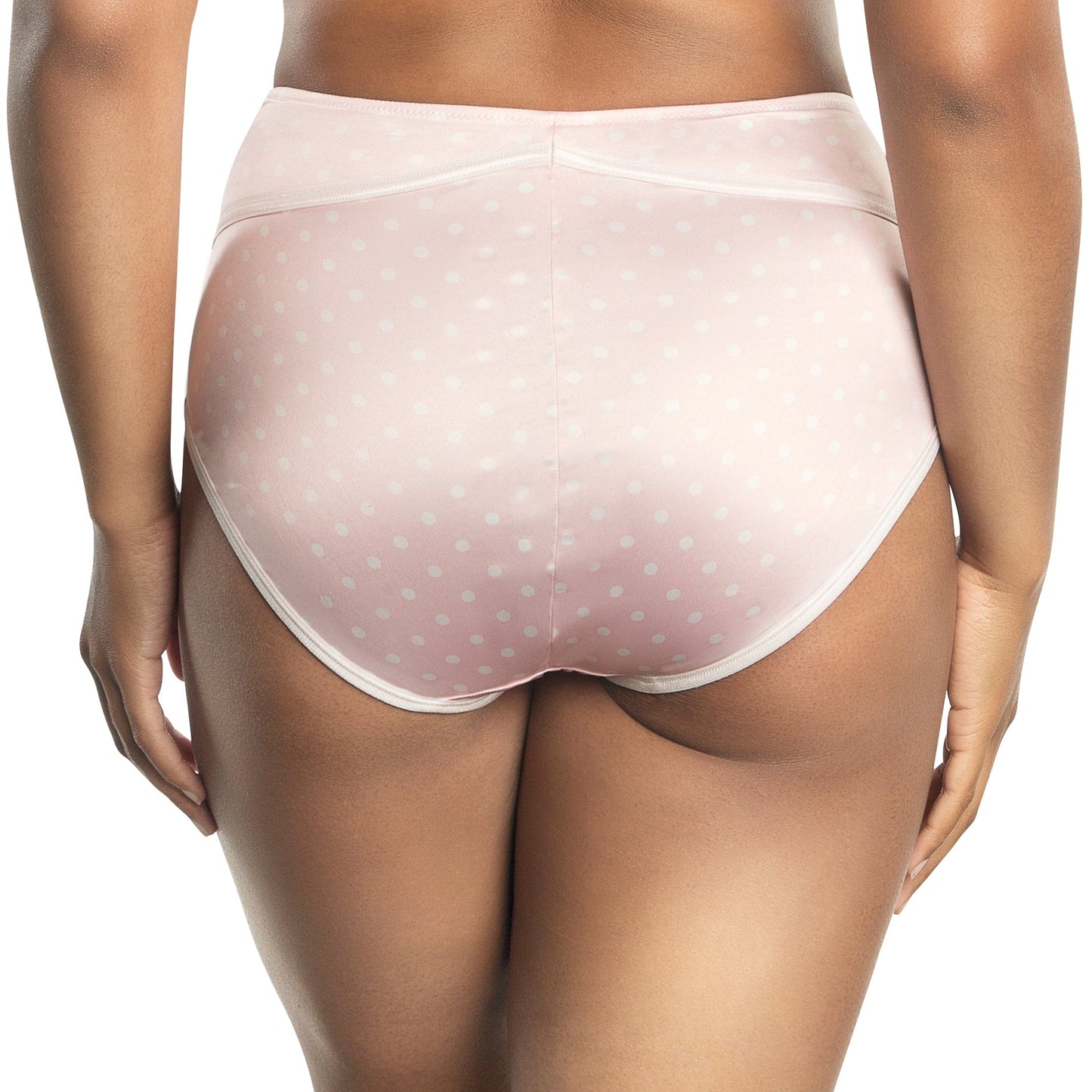 PARFAIT Charlotte 6917 Women's Full Figured Curvy High Waist Brief Vintage - Petal Pink Dot