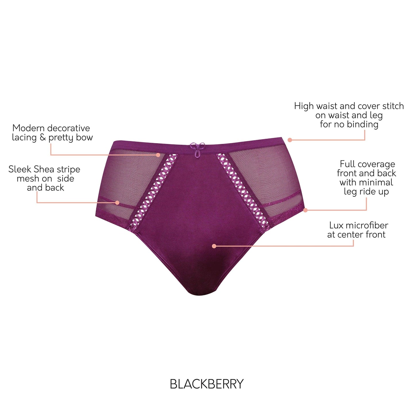 PARFAIT Shea Full Coverage Brief P60632 - Blackberry