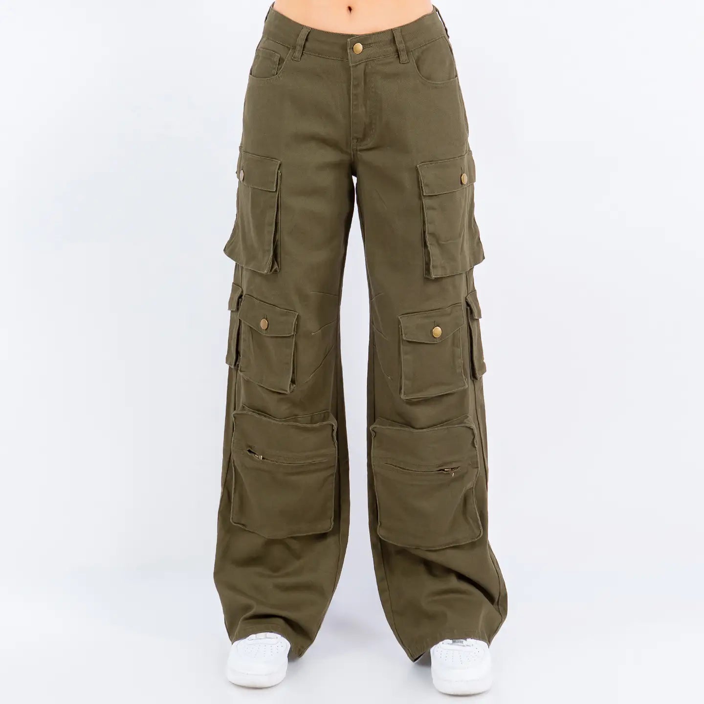 **PRE-ORDER** American Bazi High Waist Wide Leg Pocket