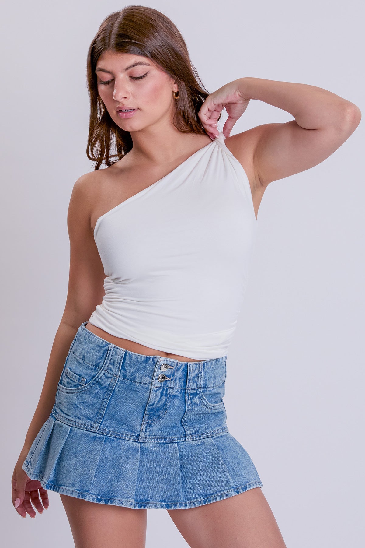 Women's 2 Button Pleated Skort