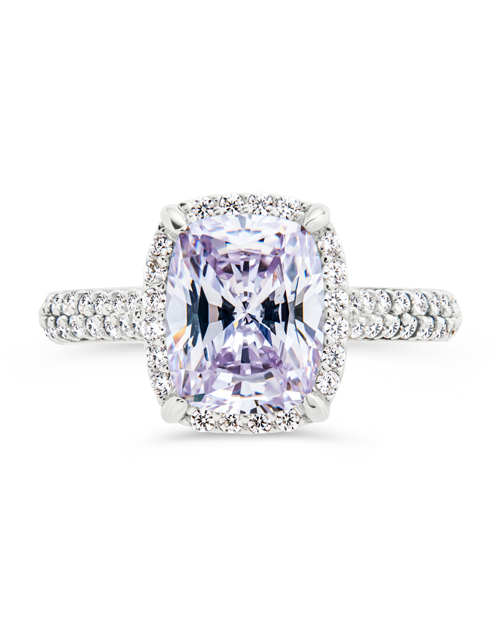 Sterling Silver Jessa CZ Radiant Ring
