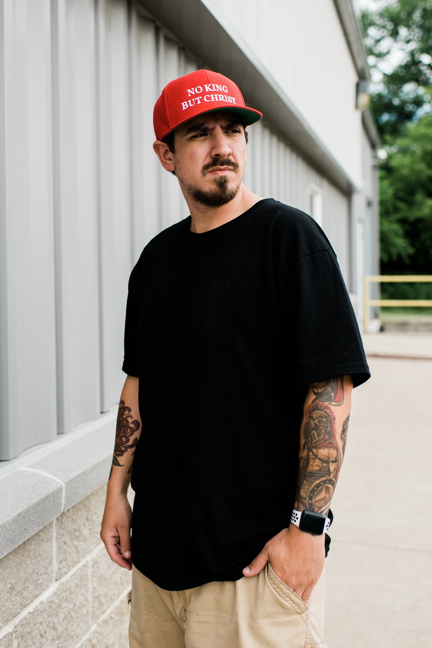 AnarchoChristian - No King But Christ Snapback Hat