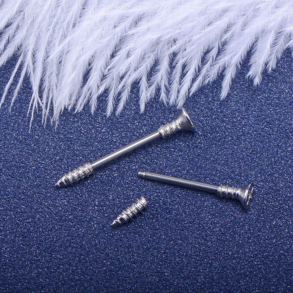 2PCS Screw Nipple Barbell Pack