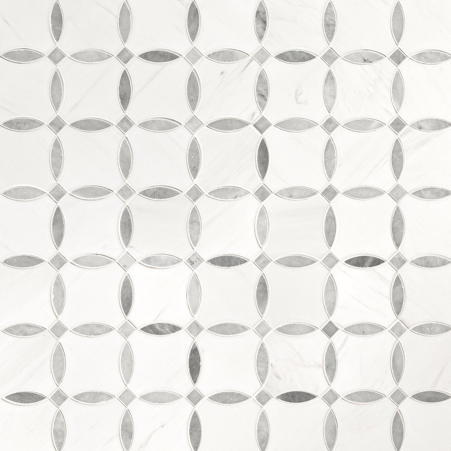 Bianco Dolomite Lola 10.25"x10.25" Polished Marble Mosaic Floor and Wall Tile - MSI Collection